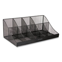 Mind Reader Network Collection 11-Compartment Coffee Cup and Condiment Countertop Organizer, 9.5 x 17.88 x 6.63, Black Coffee Condiment Stations - Office Ready