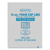 Dart® Lids for Foam Cups and Containers, Fits 12 oz Hot Cups, Plastic, Translucent, 1,000/Carton Hot Cup Lids - Office Ready