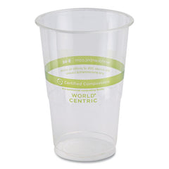 World Centric® PLA Clear Cold Cups, 9 oz, Plastic, Clear, 2,000/Carton