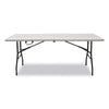 Iceberg Bifold Resin Folding Table, Rectangular, 70.9" x 29.1" x 30", White Granite Top, Gray Base/Legs, 2/Pack Multiuse Folding & Nesting Tables - Office Ready