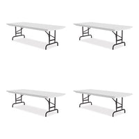 Correll® Commercial Height Adjustable Plastic Folding Tables, Rectangular, 72