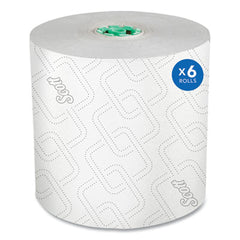 Scott® Pro Hard Roll Paper Towels with Elevated Scott Design for Scott® Pro Dispensers, Green Core Only, 1-Ply, 1,150 ft, 6 Rolls/CT