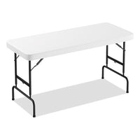 Alera® Plastic Folding Table, Rectangular, 72w x 29.63d x 29.25 to 37.13h, White Multiuse Folding & Nesting Tables - Office Ready