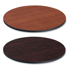 Alera® Reversible Laminate Table Top, Round, 35.5" Diameter, Medium Cherry/Mahogany