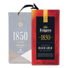 1850 Coffee, Black Gold, Dark Roast, Ground, 12 oz Bag, 6/Carton Coffee, Bulk Ground - Office Ready