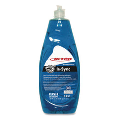Betco® Symplicity™ In-Sync Hand Dishwashing Detergent, Fresh Ozonic Scent; 38 oz Bottle, 8/Carton