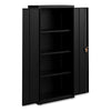 Alera® Economy Assembled Storage Cabinets, 4 Shelves, 30" x 15" x 66", Black Office & All-Purpose Storage Cabinets - Office Ready