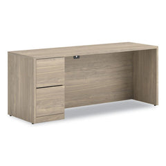 HON® 10500 Series™ Single Pedestal Credenza with Full-Height Pedestal, 72" x 24" x 29.5", Kingswood Walnut