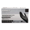 AMMEX® Professional Nitrile Exam Gloves, Powder-Free, 3 mil, Medium, Black, 100/Box, 10 Boxes/Carton Exam Gloves, Nitrile - Office Ready