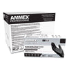 AMMEX® Professional Nitrile Exam Gloves, Powder-Free, 3 mil, Small, Black, 100/Box, 10 Boxes/Carton Exam Gloves, Nitrile - Office Ready