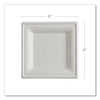 Eco-Products® Vanguard Renewable and Compostable Sugarcane Plates, 6 x 6, White, 500/Carton Plates - Office Ready