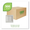 Eco-Products® Vanguard Renewable and Compostable Sugarcane Plates, 6 x 6, White, 500/Carton Plates - Office Ready