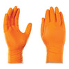 GloveWorks® by AMMEX® Heavy-Duty Industrial Nitrile Gloves, Powder-Free, 8 mil, Small, Orange, 100 Gloves/Box, 10 Boxes/Carton Disposable Work Gloves, Nitrile - Office Ready