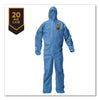 KleenGuard™ A20 Breathable Particle Protection Coveralls, Zip Front, Hood, Elastic Back, Wrists, Ankles, 4X-Large, Blue, 20/Carton Coveralls - Office Ready