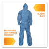 KleenGuard™ A20 Breathable Particle Protection Coveralls, Zip Front, Hood, Elastic Back, Wrists, Ankles, 4X-Large, Blue, 20/Carton Coveralls - Office Ready