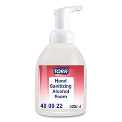 Tork® Hand Sanitizing Alcohol Foam, 18 oz Pump Bottle, Unscented, 6/Carton