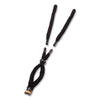 ergodyne® Skullerz 3215 Cotton Breakaway Eyewear Lanyard, Cotton Barrel Slide Fastener, 12" Long, Black Eyewear Lanyards - Office Ready