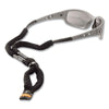ergodyne® Skullerz 3215 Cotton Breakaway Eyewear Lanyard, Cotton Barrel Slide Fastener, 12" Long, Black Eyewear Lanyards - Office Ready