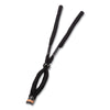 ergodyne® Skullerz 3215 Cotton Breakaway Eyewear Lanyard, Cotton Barrel Slide Fastener, 12" Long, Black Eyewear Lanyards - Office Ready
