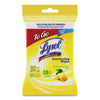 LYSOL® Brand Disinfecting Wipes Flatpacks, 1-Ply, 6.69 x 7.87, Lemon and Lime Blossom, White, 15 Wipes/Flat Pack, 24 Flat Packs/Carton Cleaner/Detergent Wet Wipes - Office Ready