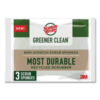 Scotch-Brite® Greener Clean Non-Scratch Scrub Sponge, 2.6 x 3.3, 0.7