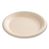 Boardwalk® Bagasse PFAS-Free Dinnerware, Plate, Sugarcane, 9" dia, Tan, 500/Carton Plates - Office Ready