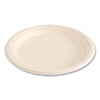 Boardwalk® Bagasse PFAS-Free Dinnerware, Plate, Sugarcane, 9" dia, Tan, 500/Carton Plates - Office Ready
