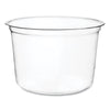 Vegware™ Round Deli Pots, Compostable, 16 oz, 4.6 Diameter x 3" h, Clear, Plastic, 500/Carton Takeout Food Containers - Office Ready