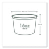 Vegware™ Round Deli Pots, Compostable, 16 oz, 4.6 Diameter x 3" h, Clear, Plastic, 500/Carton Takeout Food Containers - Office Ready