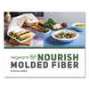 Vegware™ Nourish Molded Fiber Takeout Containers, Compostable, 3 Compartments, 5 x 9 x 2, White, Sugarcane, 200/Carton Takeout Food Containers - Office Ready