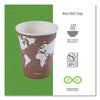 Eco-Products® World Art™ Hot Cups, 8 oz, 50/Pack, 20 Packs/Carton Hot Drink Cups, Paper - Office Ready