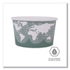 Eco-Products® World Art™ PLA-Laminated Soup Containers, 12 oz, 4.05" Diameter x 2.5" h, Green, Paper, 25/Pack, 20 Packs/Carton Takeout Food Containers - Office Ready