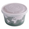 Eco-Products® World Art™ PLA-Laminated Soup Containers, 12 oz, 4.05" Diameter x 2.5" h, Green, Paper, 25/Pack, 20 Packs/Carton Takeout Food Containers - Office Ready