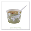 Eco-Products® World Art™ PLA-Laminated Soup Containers, 16 oz, 4.05 Diameter x 3 h, Seafoam, Paper, 25/Pack, 20 Packs/Carton Takeout Food Containers - Office Ready