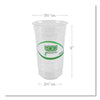 Eco-Products® GreenStripe PLA Cold Cups, 24 oz, Plastic, Clear, 50/Pack, 20 Packs/Carton Cold Drink Cups - Office Ready