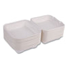 Eco-Products® Vanguard Renewable and Compostable Sugarcane Clamshells, 8 x 8 x 3, White, 200/Carton Takeout Food Containers - Office Ready