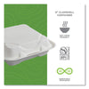 Eco-Products® Vanguard Renewable and Compostable Sugarcane Clamshells, 9 x 9 x 3, White, 200/Carton Takeout Food Containers - Office Ready