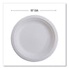 Eco-Products® Vanguard Renewable and Compostable Sugarcane Plates, 10" dia, White, 500/Carton Plates, Bagasse - Office Ready