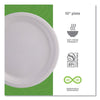 Eco-Products® Vanguard Renewable and Compostable Sugarcane Plates, 10" dia, White, 500/Carton Plates, Bagasse - Office Ready