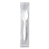 SOLO® Regal™ Mediumweight Cutlery, Individually Wrapped, Spork, Plastic, White, 1,000/Carton Disposable Sporks - Office Ready