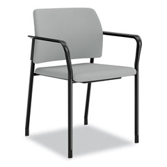 HON® Accommodate Series Guest Chair, Vinyl Upholstery, 23.5" x 22.25" x 32", Flint Seat/Back, Charblack Legs, 2/Carton