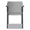 HON® Accommodate Series Guest Chair, Vinyl Upholstery, 23.5" x 22.25" x 32", Flint Seat/Back, Charblack Legs, 2/Carton Guest & Reception Chairs - Office Ready