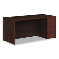 HON® 10500 Series™ Single Pedestal Desk, Right Pedestal: Box/Box/File, 66" x 30" x 29.5", Mahogany