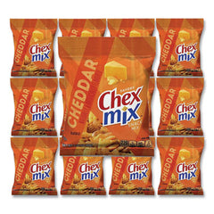 Chex Mix® Snacks, Cheddar Cheese, 3.75 oz Bag, 8/Carton