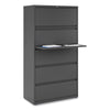 Alera® Lateral File, 5 Legal/Letter/A4/A5-Size File Drawers, Black, 36" x 18.63" x 67.63" Lateral File Cabinets - Office Ready