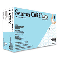 SemperCare® Latex Examination Gloves, Cream, Large, 100/Box Exam Gloves, Latex - Office Ready