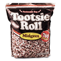 Tootsie Roll® Midgees®, Chocolate, 5 lb Bag