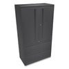 HON® Brigade® 700 Series Lateral File with Storage, Three-Shelf Enclosed Storage, 2 Legal/Letter-Size File Drawers, Charcoal, 36" x 18" x 64.25" Lateral File Cabinets - Office Ready