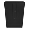 HON® Brigade® 700 Series Lateral File with Storage, Three-Shelf Enclosed Storage, 2 Legal/Letter-Size File Drawers, Black, 42" x 18" x 64.25" Lateral File Cabinets - Office Ready