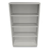 HON® Brigade® Metal Bookcases, Four-Shelf, 34.5w x 12.63d x 59h, Light Gray Standard Multi-Shelf Bookcases - Office Ready